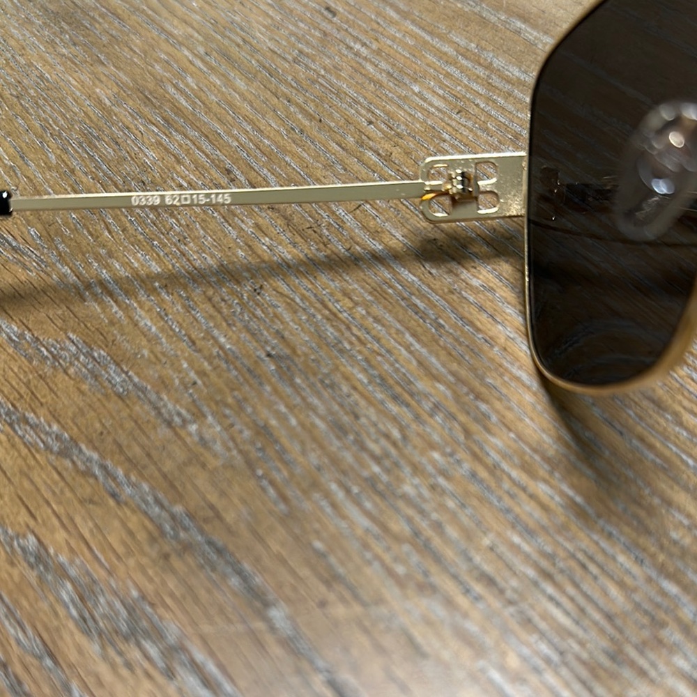 Balenciaga Gold and Black Modern Sunglasses - Picture 5 of 6